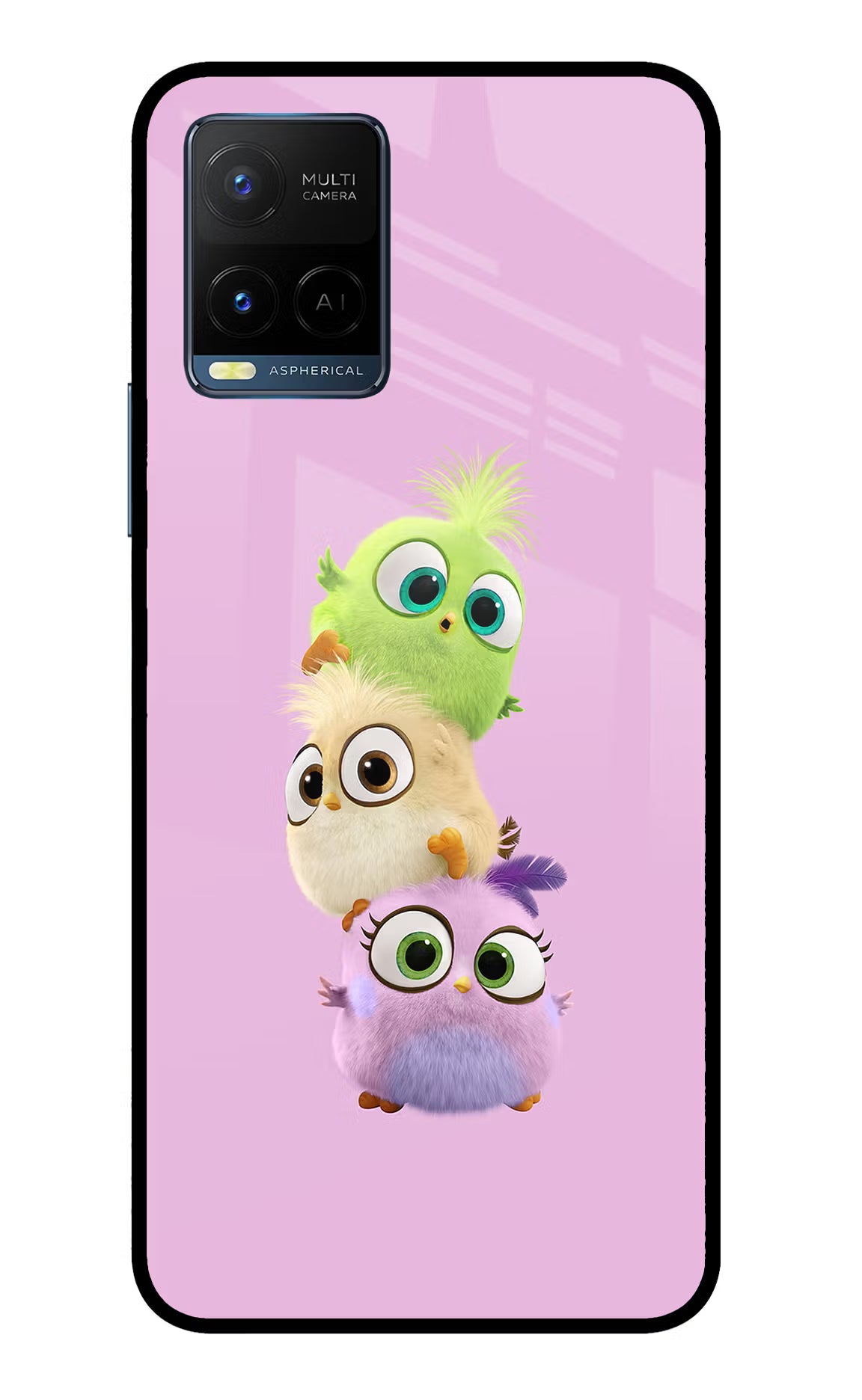 Cute Little Birds Vivo Y33T Glass Case Back Cover by Casekaro