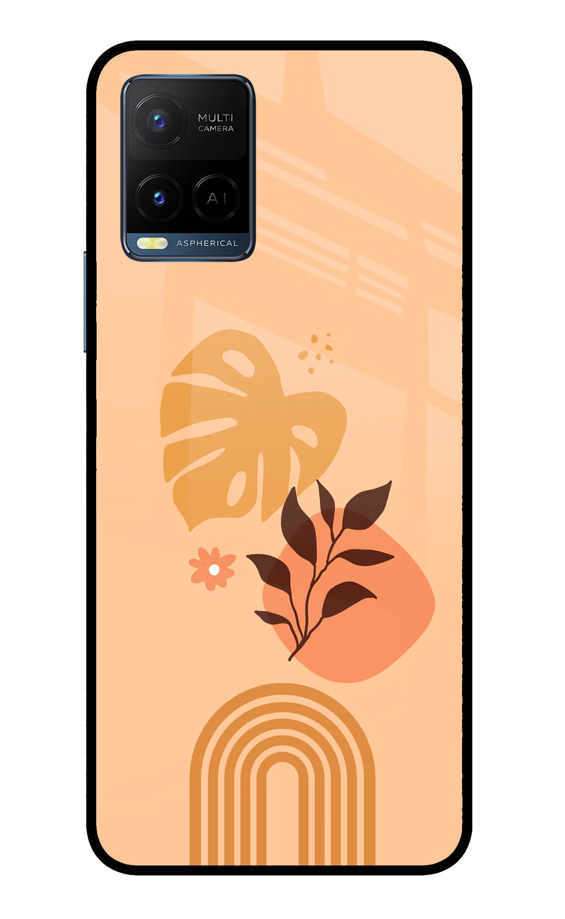 Bohemian Art Vivo Y33T Glass Case Back Cover by Casekaro