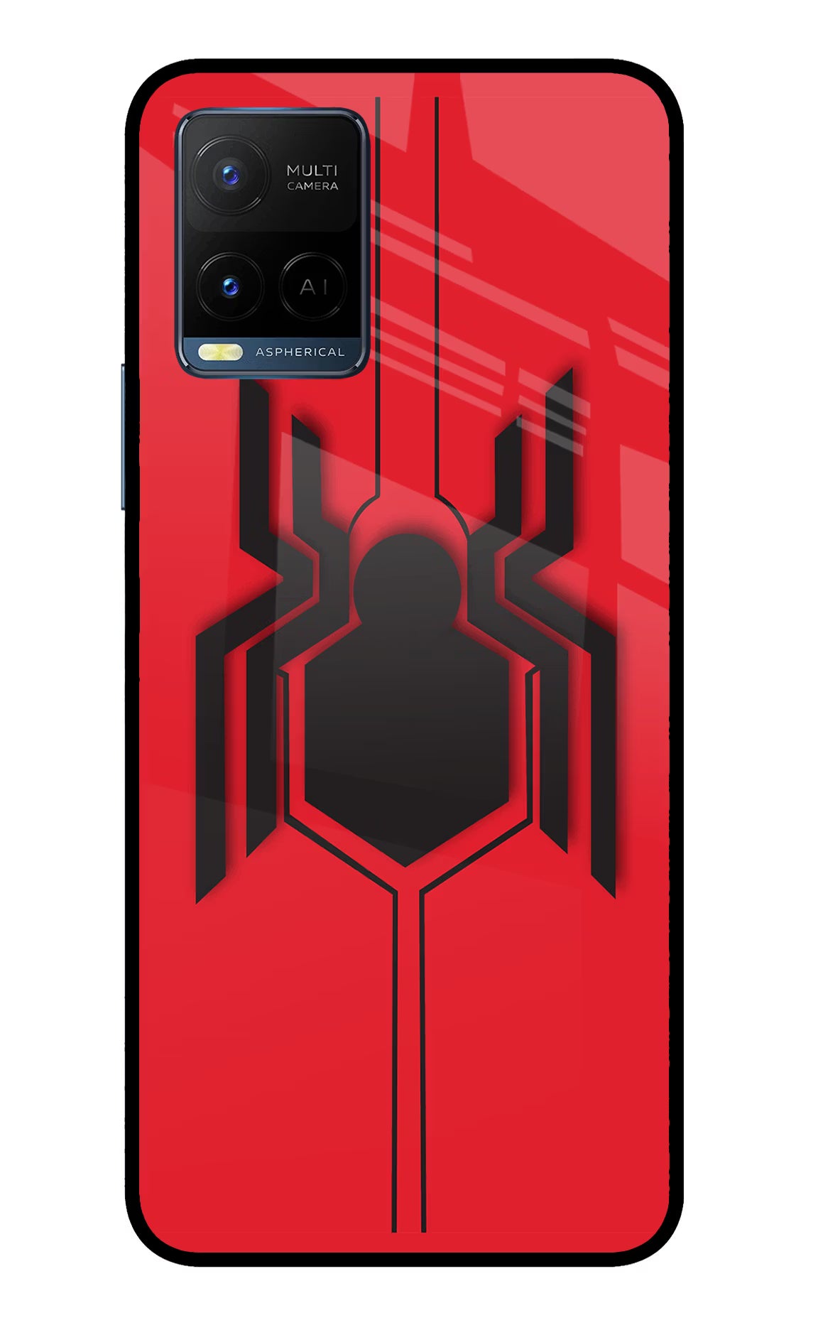Spider Vivo Y33T Glass Case Back Cover by Casekaro