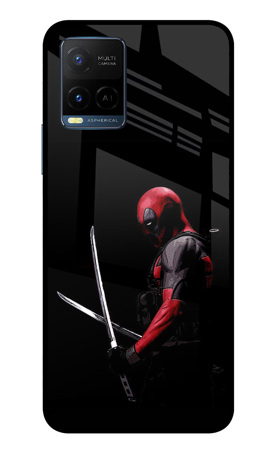 Deadpool Vivo Y33T Back Cover, Glass case