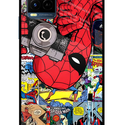 Spider Man Vivo Y33T Glass Case Back Cover by Casekaro
