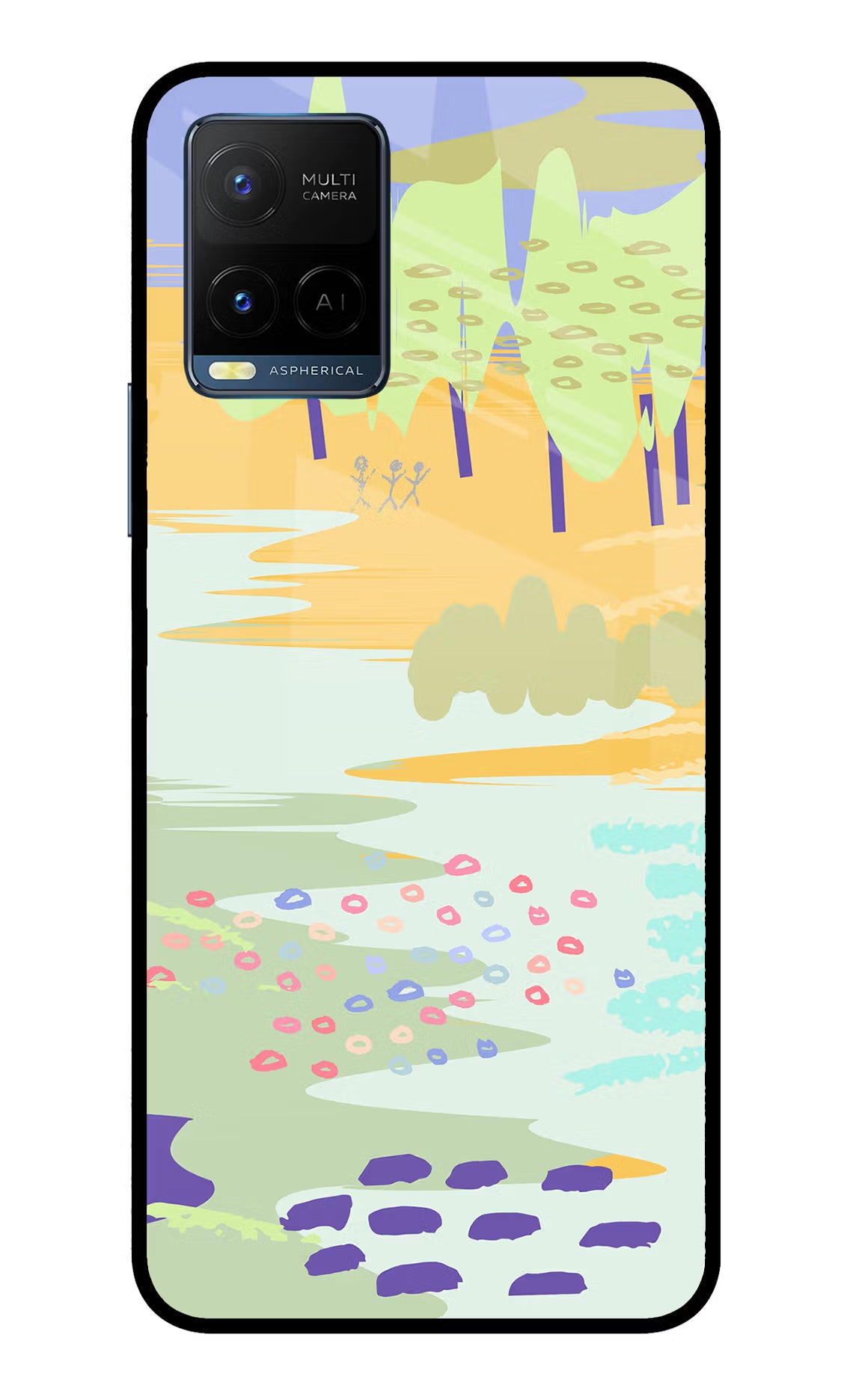 Scenery Vivo Y33T Glass Case Back Cover by Casekaro
