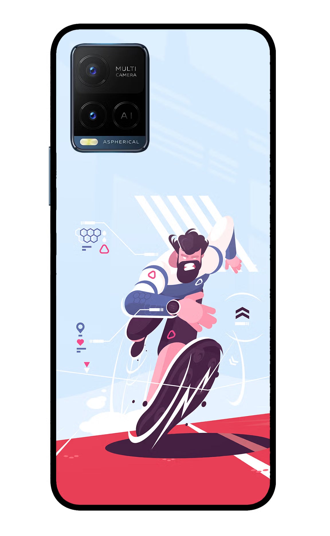 Run Pro Vivo Y33T Glass Case Back Cover by Casekaro