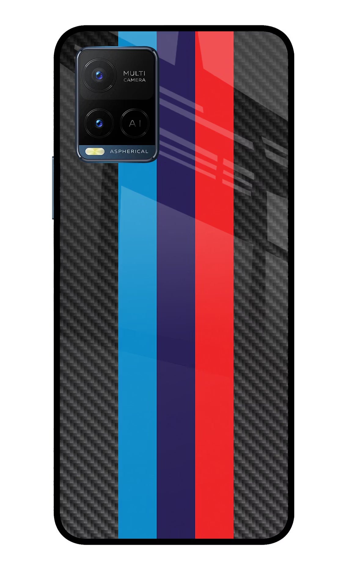 BMW Stripes Pattern Vivo Y33T Glass Case