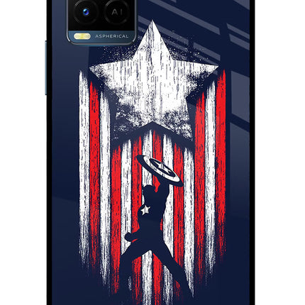 Captain America Marvel Art Vivo Y33T Glass Case