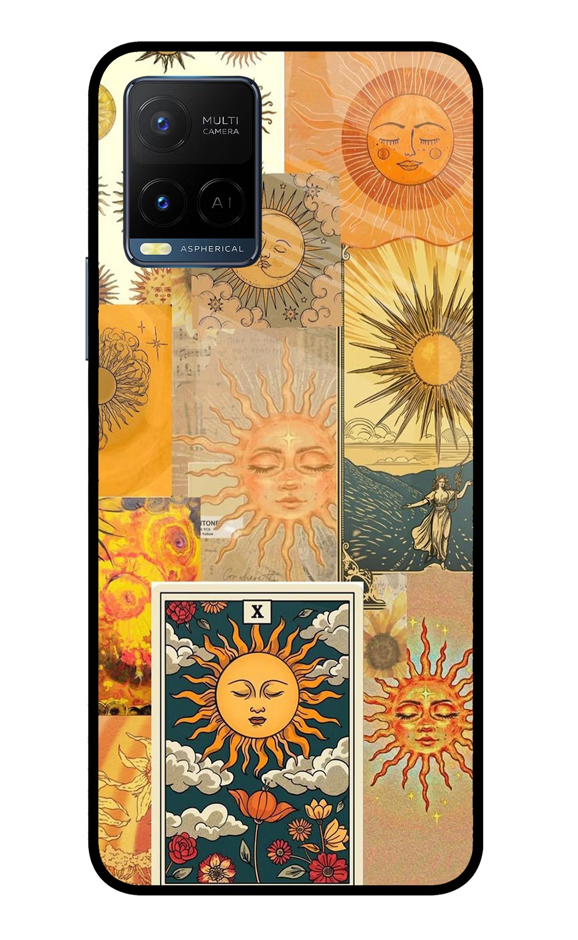 Sun Vivo Y33T Glass Case Back Cover by Casekaro