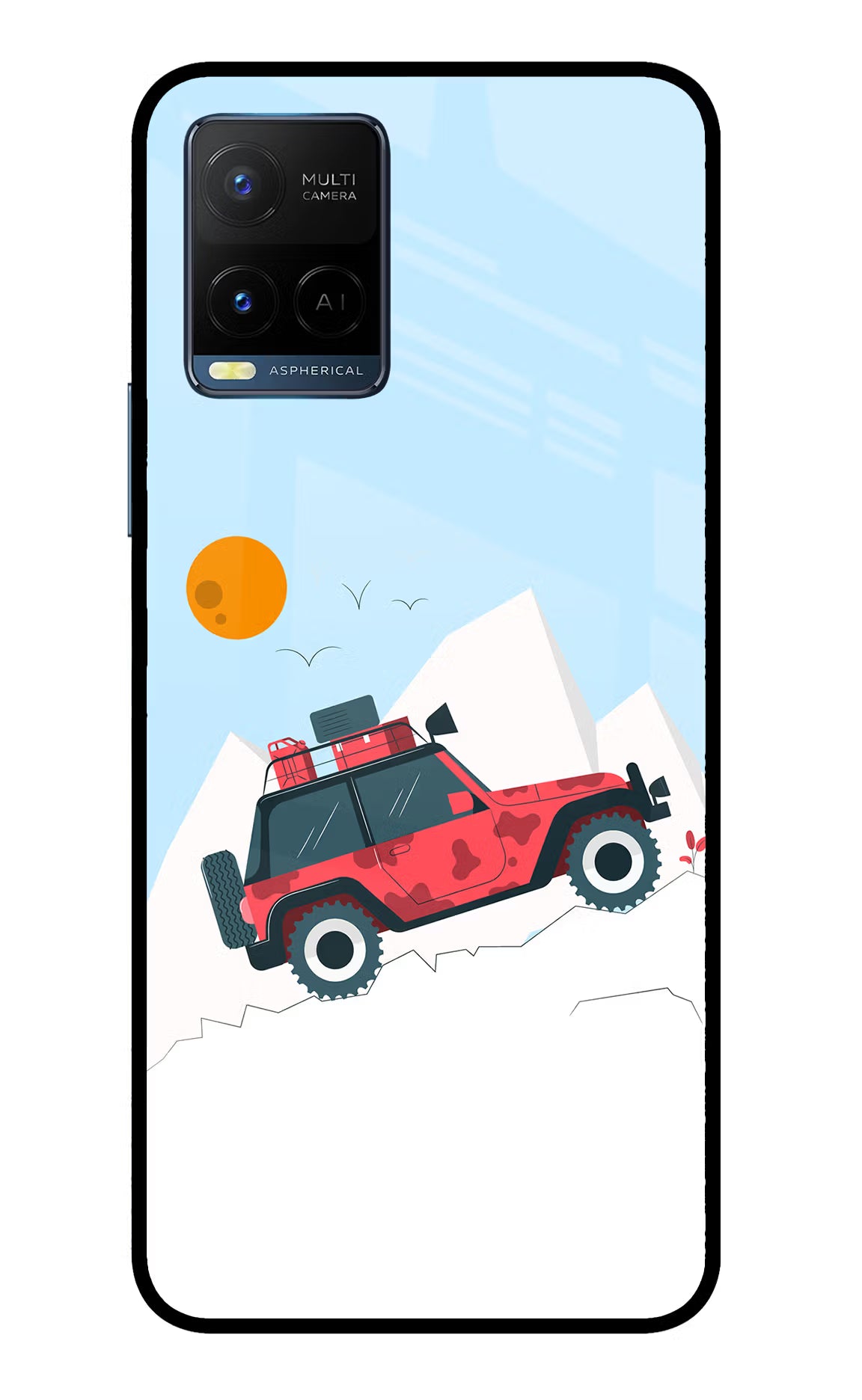 Mountain Trail Beast Vivo Y33T Glass Case Back Cover by Casekaro