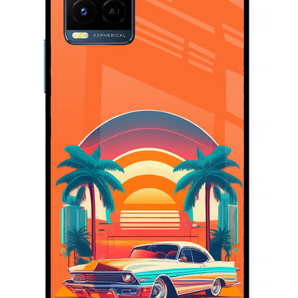 Palm Drive 80s Vivo Y33T Glass Case