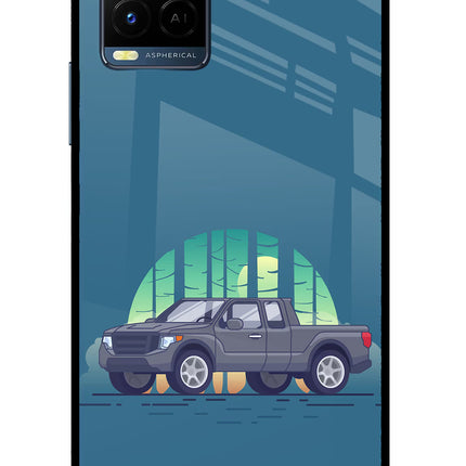 Retro Garage Vibe Vivo Y33T Glass Case