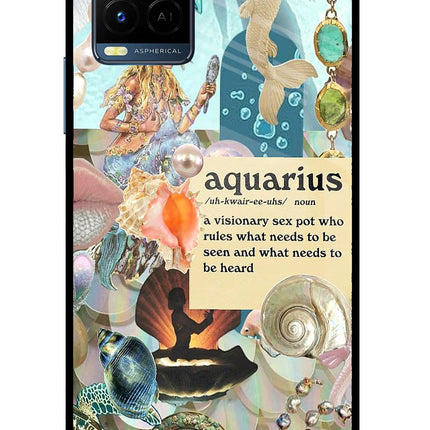 Aquarius Zodiac Vivo Y33T Glass Case