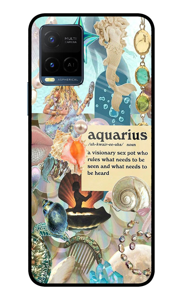 Aquarius Zodiac Vivo Y33T Glass Case