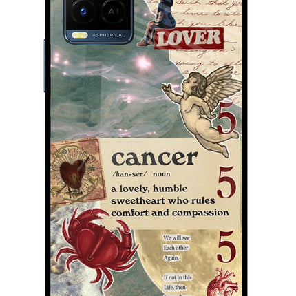 Cancer Zodiac Vivo Y33T Glass Case