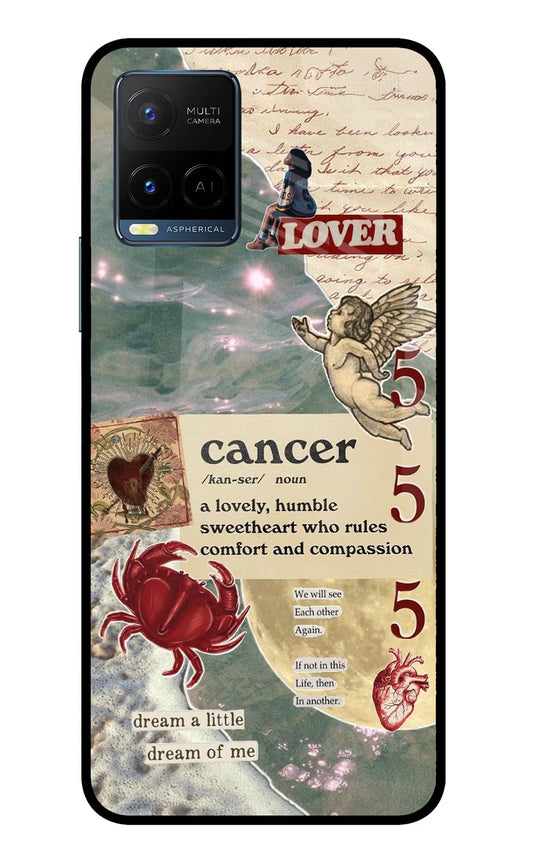 Cancer Zodiac Vivo Y33T Glass Case