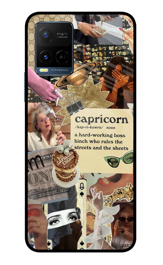 Capricorn Zodiac Vivo Y33T Glass Case