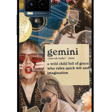 Gemini Zodiac Vivo Y33T Glass Case