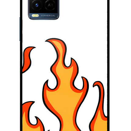 Fired Up – White Vivo Y33T Glass Case