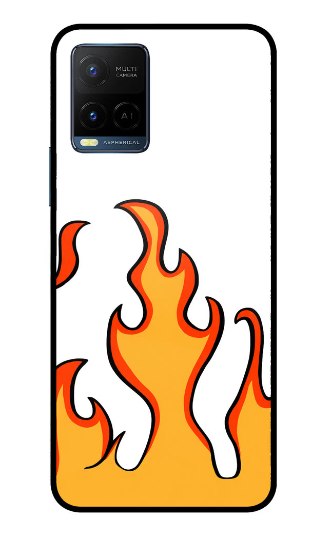 Fired Up – White Vivo Y33T Glass Case