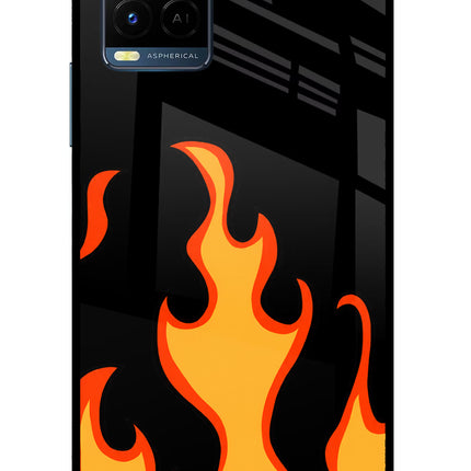 Fired Up – Black Vivo Y33T Glass Case