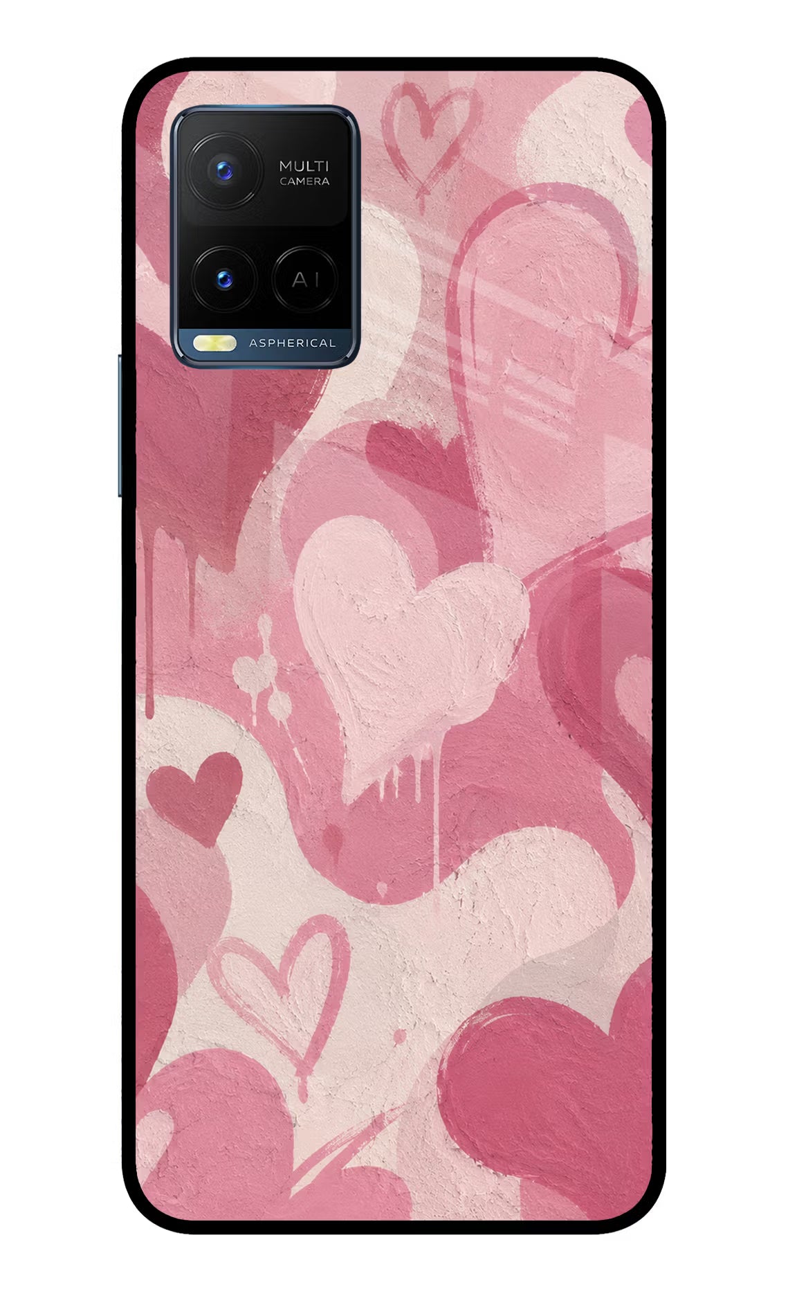 Hearty case Vivo Y33T Glass Case Back Cover by Casekaro