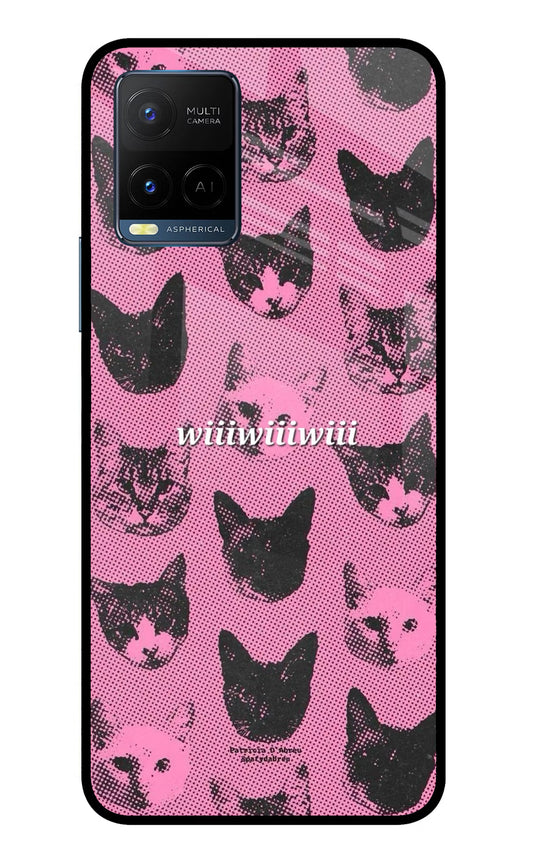 Pink Cats Vivo Y33T Glass Case