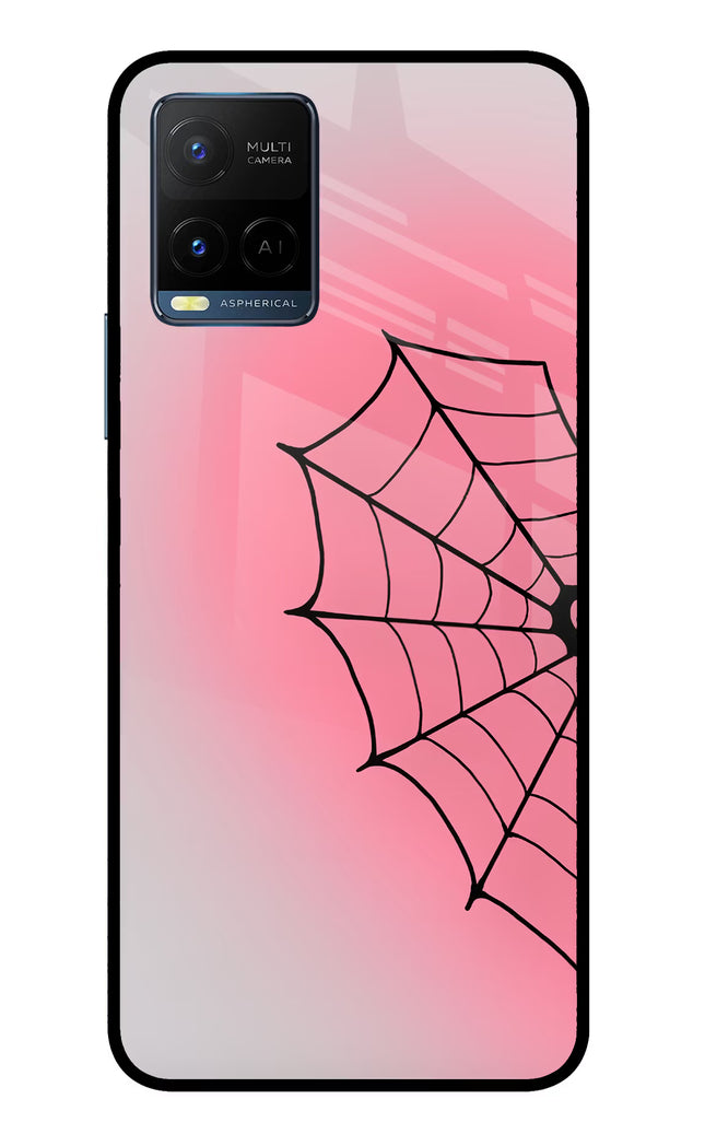 Pink Web Vivo Y33T Glass Case