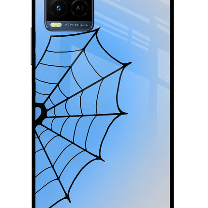 Blue Web Vivo Y33T Glass Case Back Cover by Casekaro