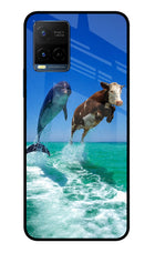 Dolphin vs Cow Vivo Y33T Glass Case