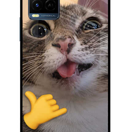 Silly Cat Call Vivo Y33T Glass Case