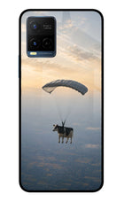 Skydiving Cow Vivo Y33T Glass Case