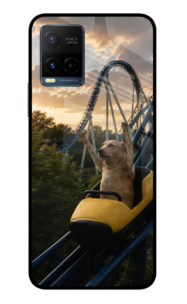 Rollercoaster Dog Vivo Y33T Glass Case