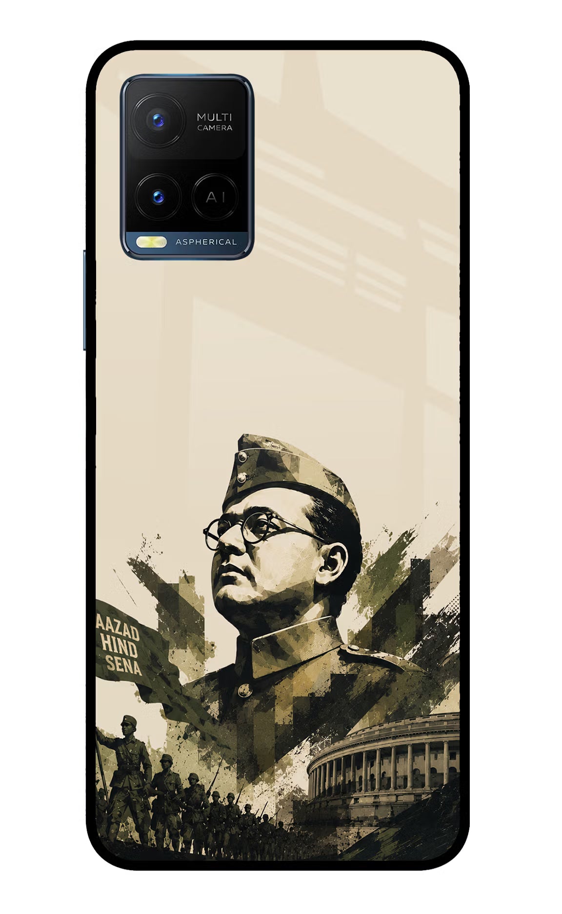 Netaji Rising Vivo Y33T Glass Case