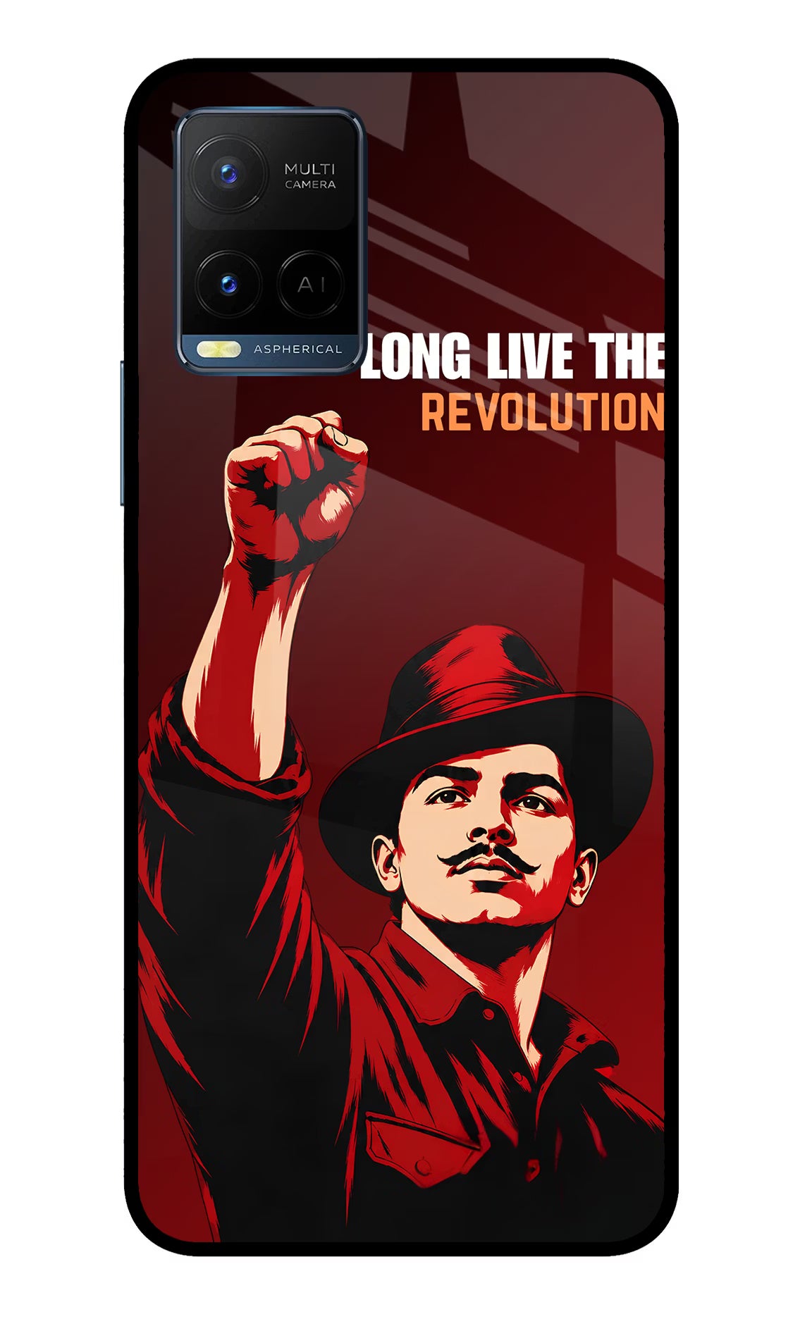 Bhagat Singh Revolution Vivo Y33T Glass Case