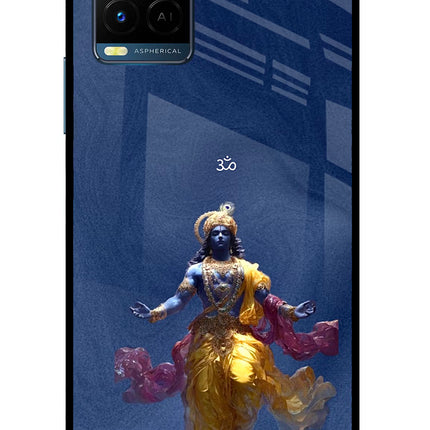 Cosmic Krishna Vivo Y33T Glass Case Back Cover by Casekaro