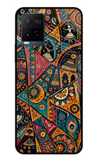 Folk Print Vivo Y33T Glass Case