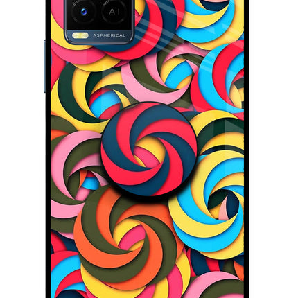 Spiral Pattern Vivo Y33T Pop Case by Casekaro