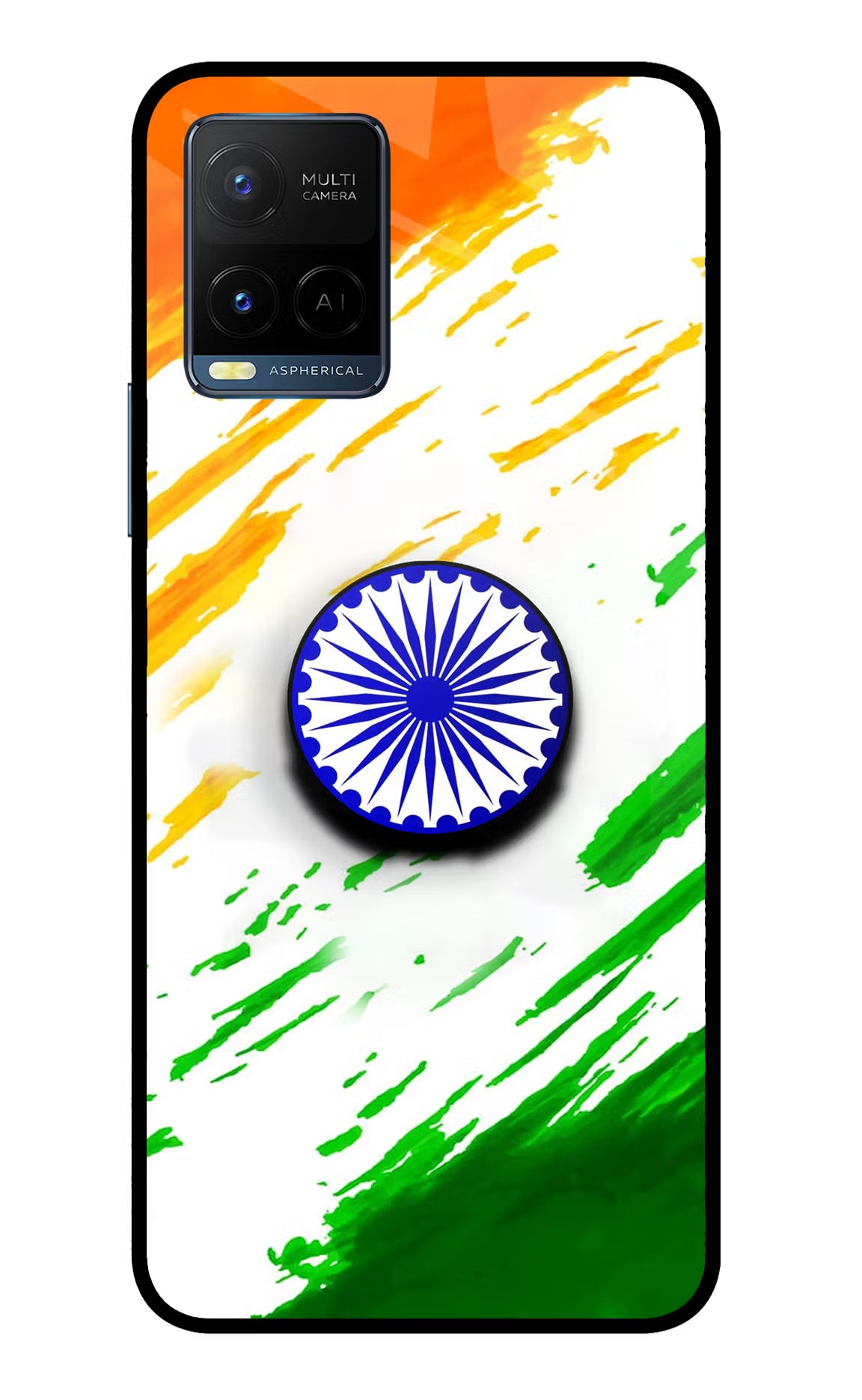 Indian Flag Ashoka Chakra Vivo Y33T Pop Case by Casekaro