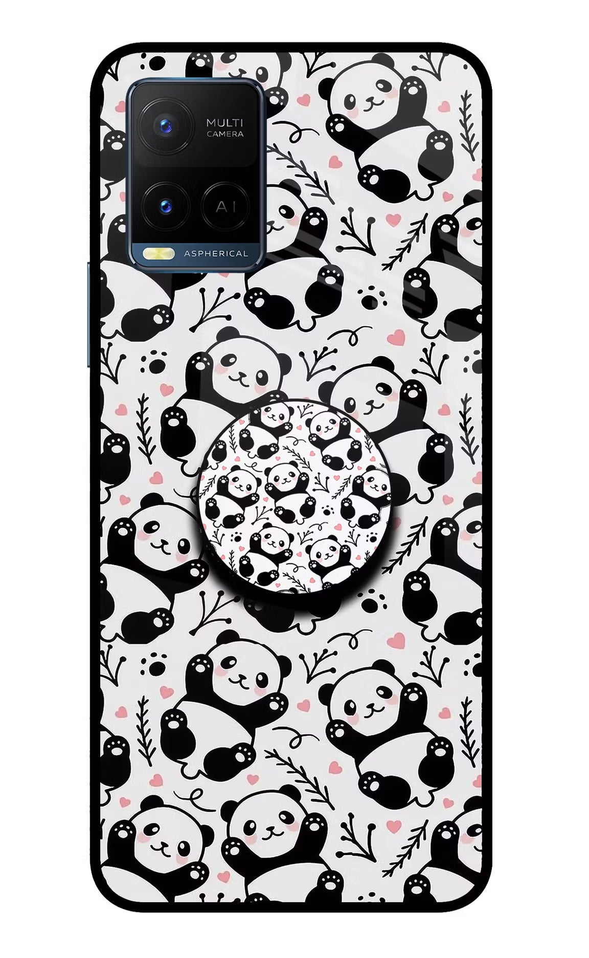 Cute Panda Vivo Y33T Pop Case by Casekaro