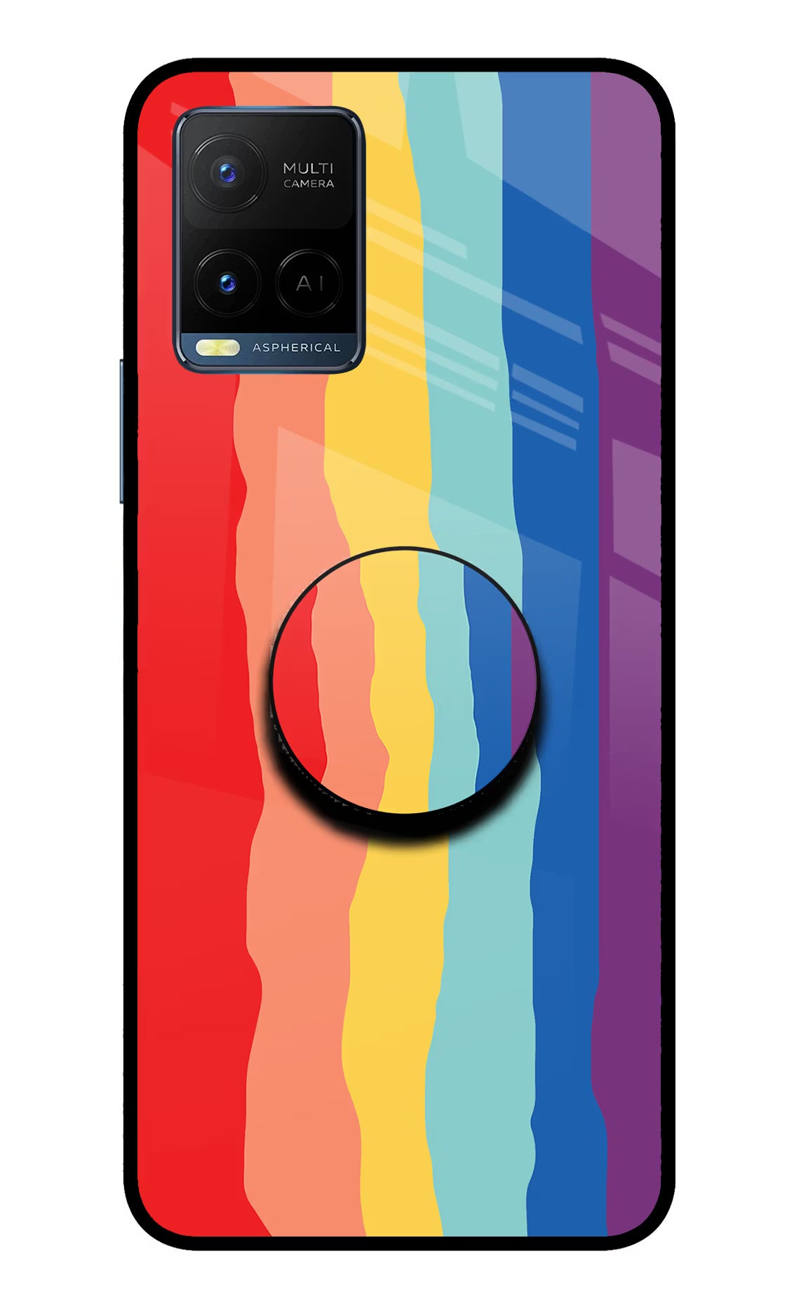 Rainbow Vivo Y33T Pop Case by Casekaro