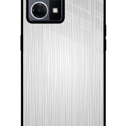 Wooden Grey Texture Oppo F21 Pro 4G Glass Case Back Cover by Casekaro