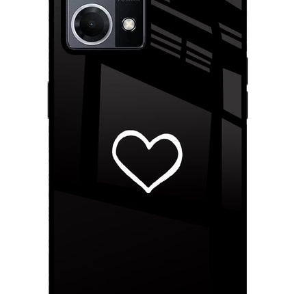 Heart Oppo F21 Pro 4G Glass Case Back Cover by Casekaro