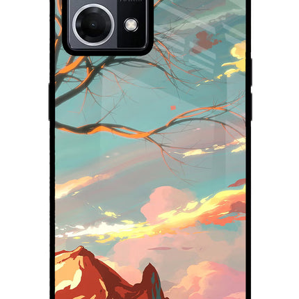 Scenery Oppo F21 Pro 4G Glass Case Back Cover by Casekaro