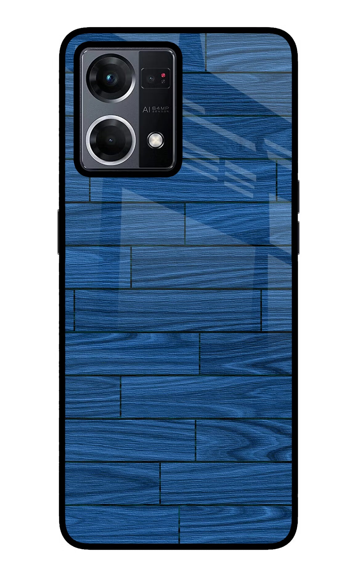 Wooden Texture Oppo F21 Pro 4G Glass Case Back Cover by Casekaro