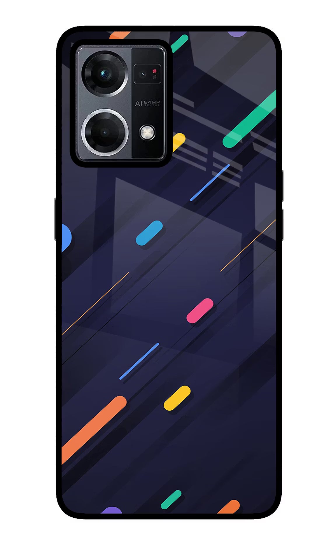 Abstract Design Oppo F21 Pro 4G Glass Case Back Cover by Casekaro