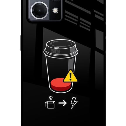 Coffee Oppo F21 Pro 4G Glass Case Back Cover by Casekaro