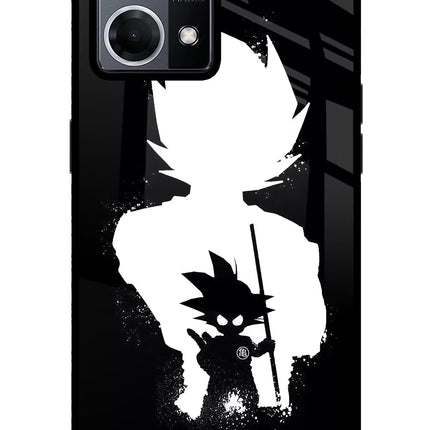 Goku Shadow Oppo F21 Pro 4G Glass Case Back Cover by Casekaro