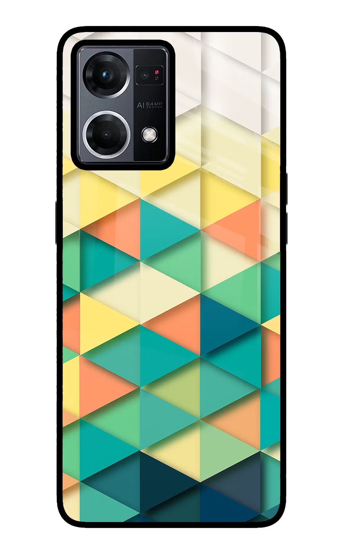 Abstract Oppo F21 Pro 4G Glass Case Back Cover by Casekaro