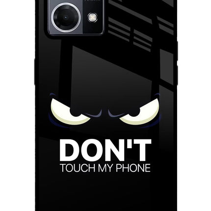 Don'T Touch My Phone Oppo F21 Pro 4G Glass Case Back Cover by Casekaro