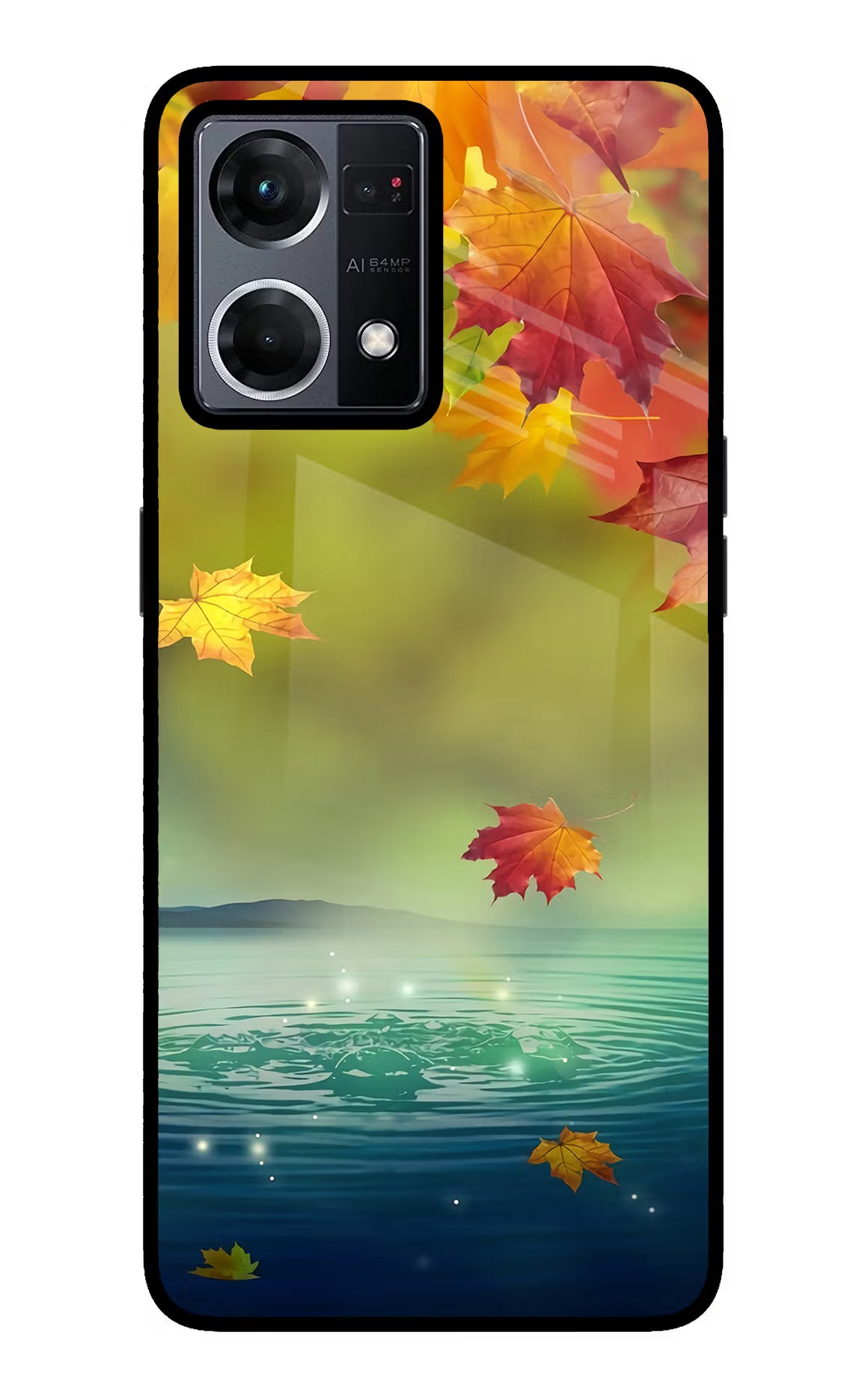 Flowers Oppo F21 Pro 4G Glass Case Back Cover by Casekaro
