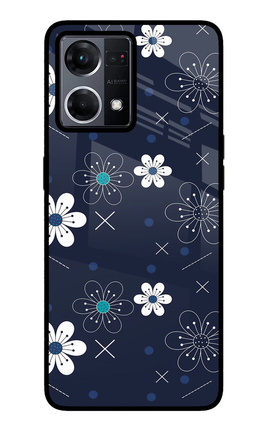 Flowers Oppo F21 Pro 4G Glass Case