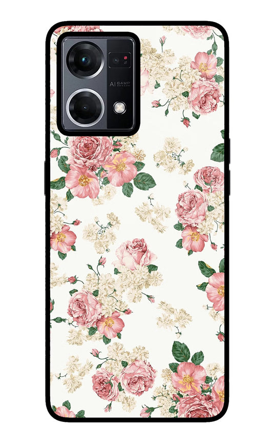 Flowers Oppo F21 Pro 4G Glass Case